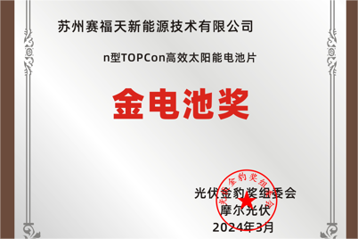 Good news! Saifutian New Energy won the 2024 "Golden Battery Award"